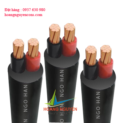 Cáp điện lực 2 ruột đồng cách điện PVC, vỏ PVC (CVV-2R-0.6/1KV) TCVN 5935